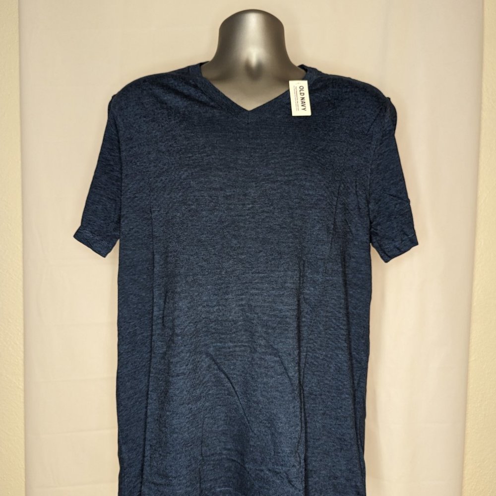 Old Navy Men's Short Sleeve V-Neck Tee - Heather Navy